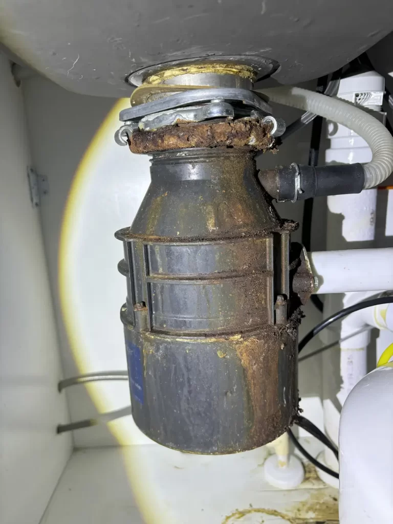 Rusted garbage disposal repair Charlotte
