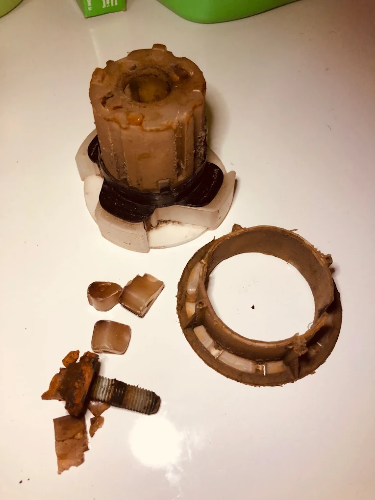 Broken washer agitator dogs and motor coupler parts Charlotte NC
